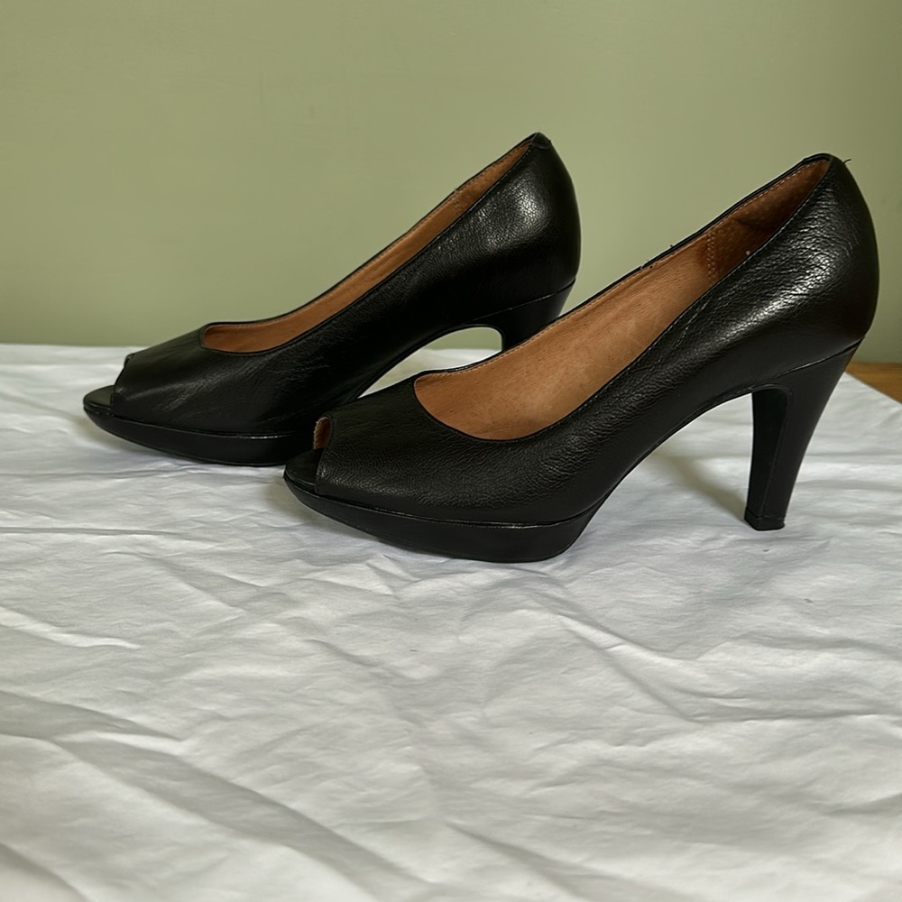 Clark’s open toe heels